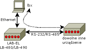LB-480 as a connection point for another device — remote port