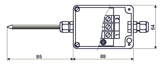 Czujnik termometryczny TL-5, czujnik temperatury do powietrza