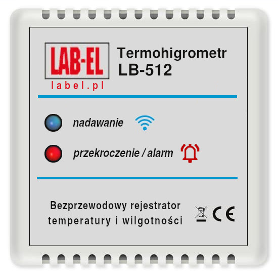 Bezprzewodowy rejestrator temperatury i wilgotności LB-512 Bezprzewodowy rejestrator temperatury i wilgotności LB-512