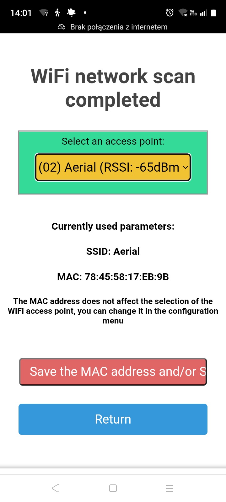 Configuration LB-523A via www