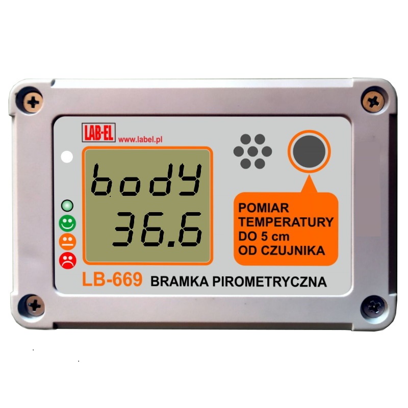 Bezdotykowe mierzenie temperatury Bramka pirometryczna do wykrywania koronawirusa COVID-19