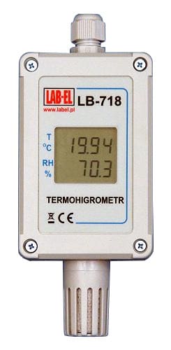 Termohigrometr 0,01°C MODBUS RTU LB-718 Dokładny termohigrometr 0,01°C MODBUS RTU LB-718