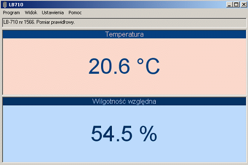Rejestracja temperatury i wilgotności na PC