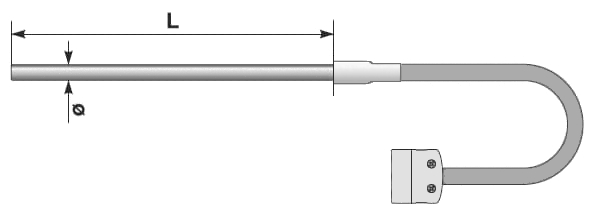 Precyzyjny czujnik temperatury z termorezystorem drutowym Pt100  klasy 1/5 Din.