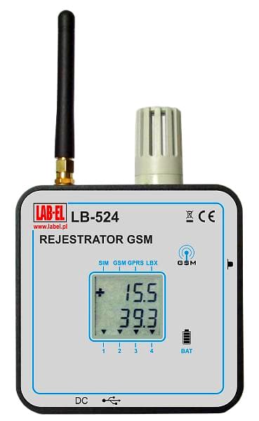 Bezprzewodowy termometr higrometr LB-524 GSM, bezprzewodowy rejestrator GSM