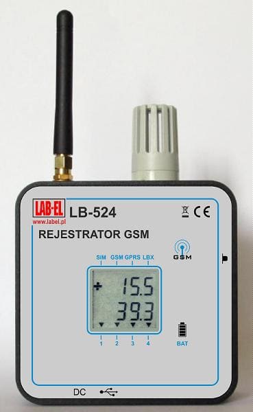 Bezprzewodowy termometr higrometr LB-524 GSM, bezprzewodowy rejestrator GSM