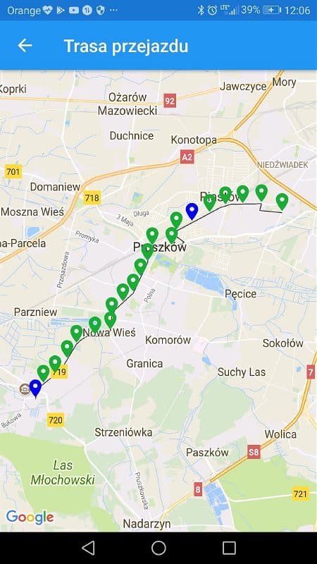 TRANS-LOGGER - mapa trasy