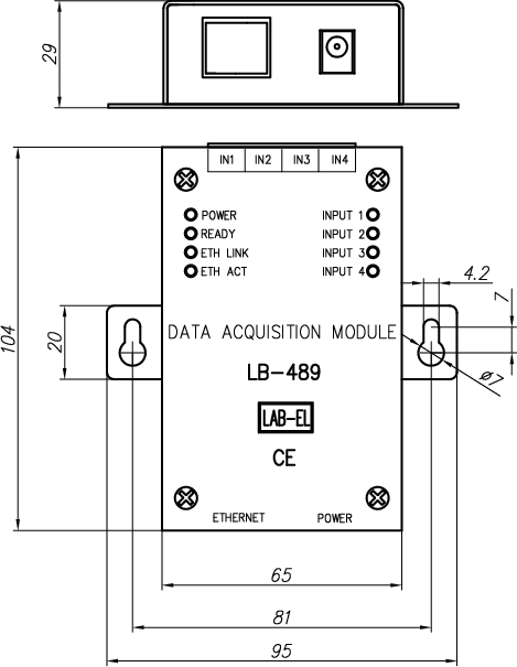 Wymiary modułu LB-489