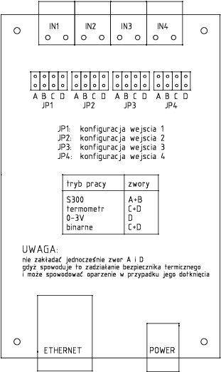 Zwory konfiguracyjne na płytce modułu LB-489